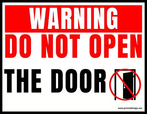 Do Not Open The Door Sign | FREE Download