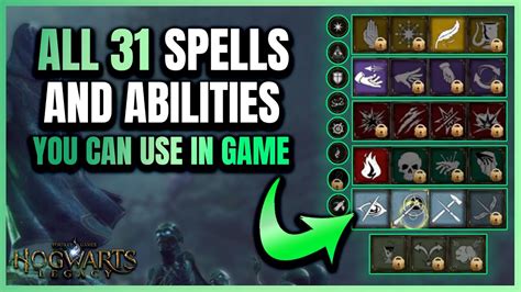 All 31 SPELLS and ABILITIES in Hogwarts Legacy (Explained) - YouTube