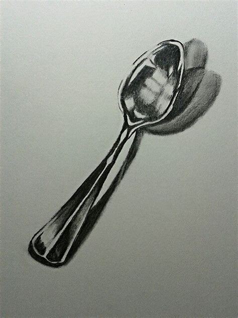 Spoon drawing (by Cari Espinosa) | Paisaje a lapiz, Dibujos sombreados ...