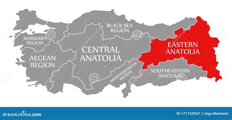 Turkey Eastern Anatolia Region Map Cartoon Vector | CartoonDealer.com ...