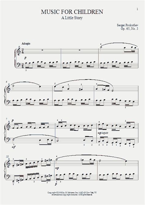 A Little Story Piano Sheet Music | OnlinePianist