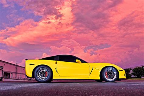 Velocity Yellow C6 Corvette Z06 Set to Rock 9s at the Drag Strip