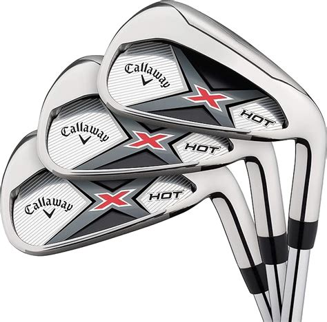 Amazon.com : Callaway X HOT Iron Set 4-9, PW, SW (8-piece), Steel ...