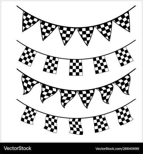 Checkered Flag Banner Clip Art