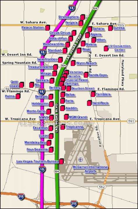 Map of Las Vegas Strip - Free Printable Maps