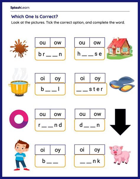 Diphthongs Worksheets - Free & Printable | SplashLearn