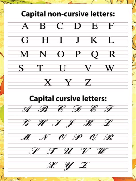 Cursive Lowercase And Uppercase Letters