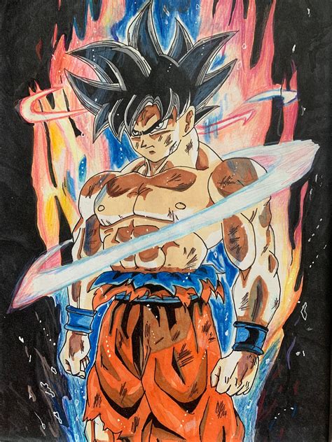 Dragon Ball Super Goku Ultra Instinct Ma, Drawing By Righi-Draw ...