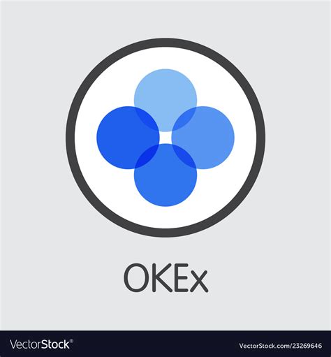 Okex the crypto coins or cryptocurrency logo Vector Image