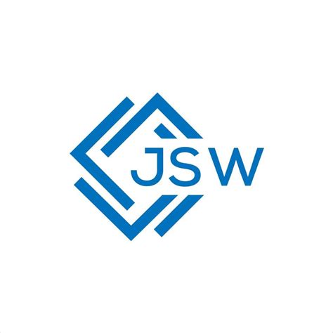 JSW letter logo design on white background. JSW creative circle letter ...