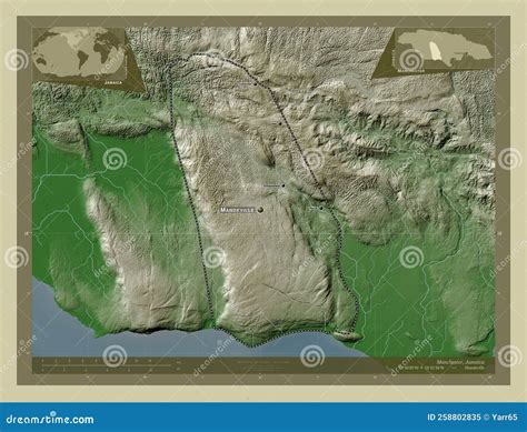 Manchester, Jamaica. Wiki. Labelled Points of Cities Stock Image ...