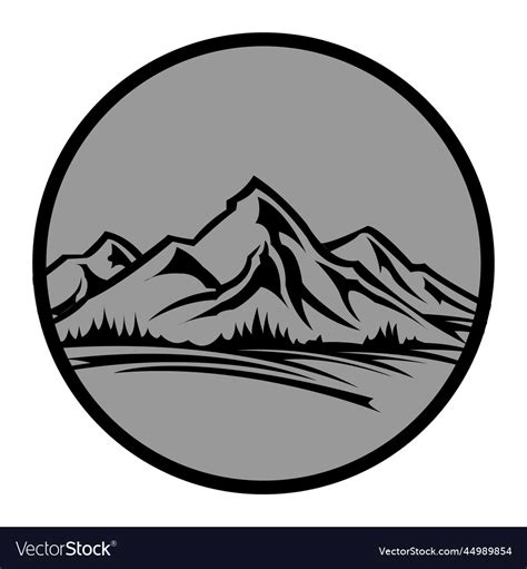 Template desain logo gunung hitamgunung logo Vector Image