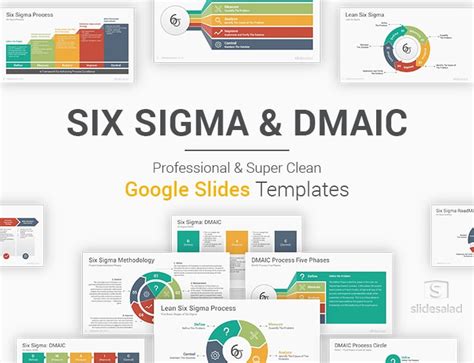 Six Sigma and DMAIC Model Google Slides Templates Diagrams - SlideSalad