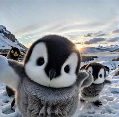 Premium Photo | Cute baby penguin close up