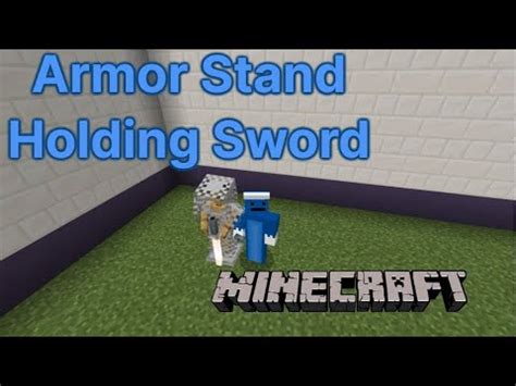 Minecraft: How to Build an Armor Stand Holding Sword - YouTube