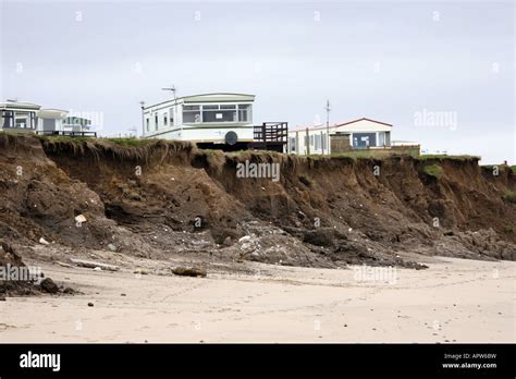 Severe coastal erosion on the Yorkshire Coast beteen Hornsea and Stock ...