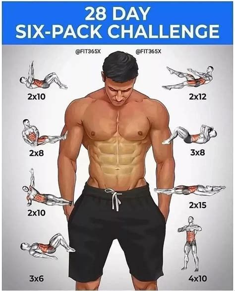 28 DAYS TO SIX PACK ABS WORKOUT PLAN | Workout training programs, Abs ...