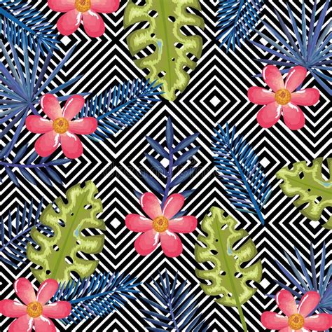 Tropical Flower with Abstract Background Desktop Computer Isolated Icon ...