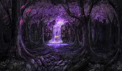 Purple Anime Forest Wallpapers - Wallpaper Cave