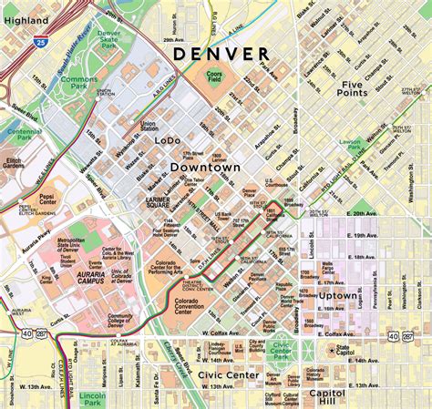 Printable Denver Map