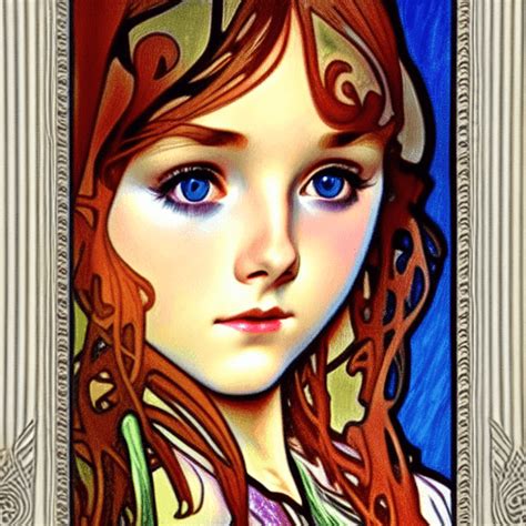 Beautiful Girl in Margaret Keane Style · Creative Fabrica