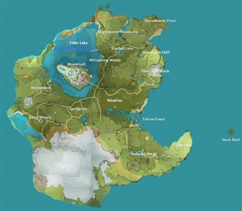 Genshin Impact Mondstadt Map Act 1 - FreeMMOStation