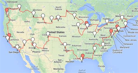 50 State Road Trip Map