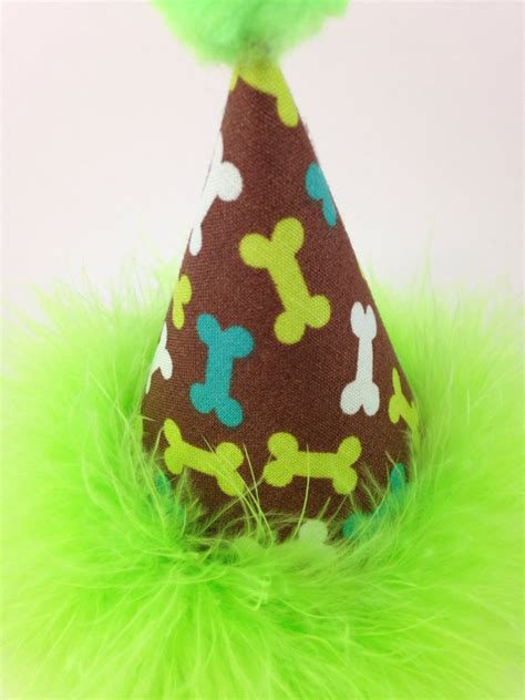 Dog Birthday Hat Bone Theme Birthday Party Green Lime Green - Etsy