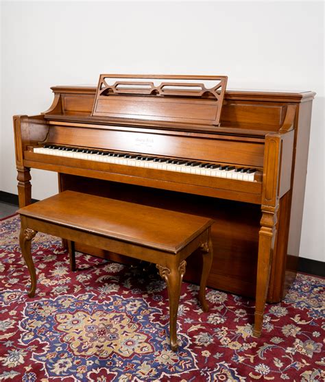 Steck Console Piano or Satin Mahogany