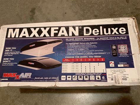 New; Maxxair 7500K MaxxFan Deluxe with Remote - Smoke Lid--SOLD ...