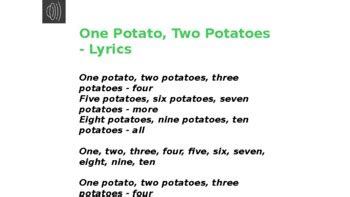 ONE POTATO TWO POTATOES by MS GRACE AT HEART | TPT