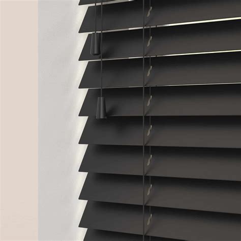 Carbon Black Wood Venetian Blind - Shutters and Blinds Online