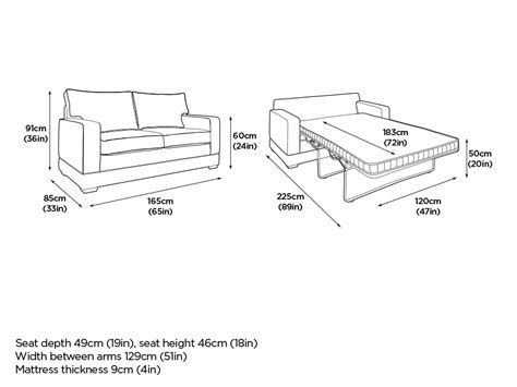 Sleeper sofa dimensions | Hawk Haven