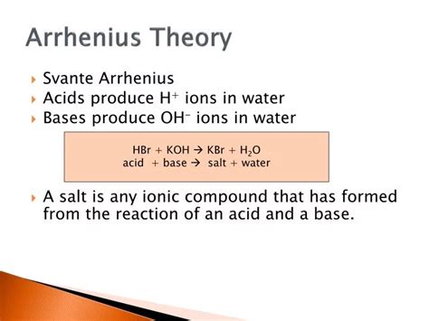 PPT - Arrhenius Theory PowerPoint Presentation, free download - ID:2276434