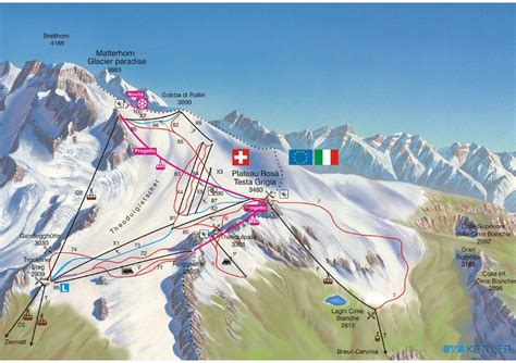 Full size piste map for Cervinia