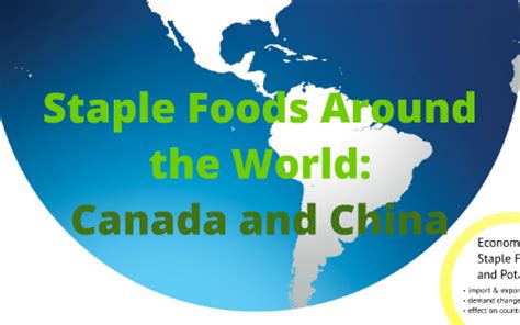 Staple Foods Around the World: Canada and China by LindsayMarie ...