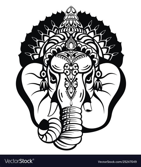 Lord ganesha Royalty Free Vector Image - VectorStock