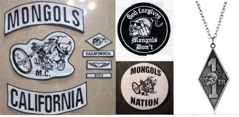 9 pc Mongols Motorcycle Club patch set and NECKLACE | #1903993521