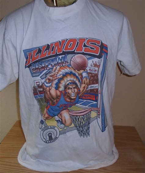 vintage 1989 Illinois college basketball t shirt Large by ...