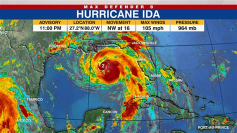 Hurricane Ida latest path