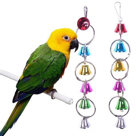 Colorful Bird Toys Ringer Birds Parrot Conure Caique Cockatiel Cage ...