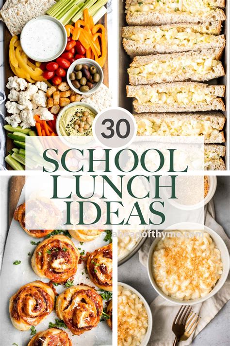 30 School Lunch Ideas - Ahead of Thyme