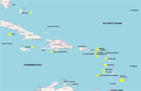 Caribbean Islands Interactive Map