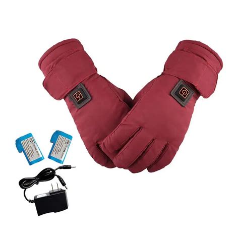 Adjustable Temperature Thermal Gloves Battery Powered Rechargeable ...