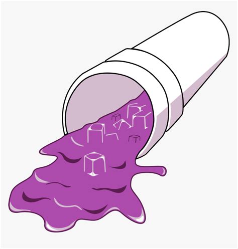 #lean #purple #spilled #drank - Spilled Cup Of Lean, HD Png Download ...