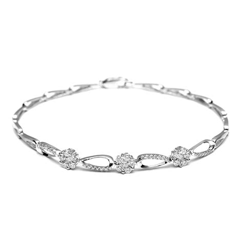 18K White Gold & Diamond Bracelet - toscow sydney