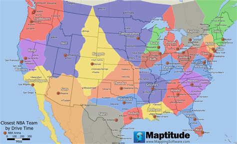 Nba Teams On A Map - Maps Model Online