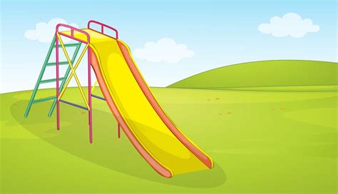 A playground slide background 361322 Vector Art at Vecteezy