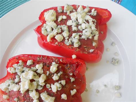 Stuffed Bell Peppers With Bleu Cheese Crumbles | Frugal Family Tree