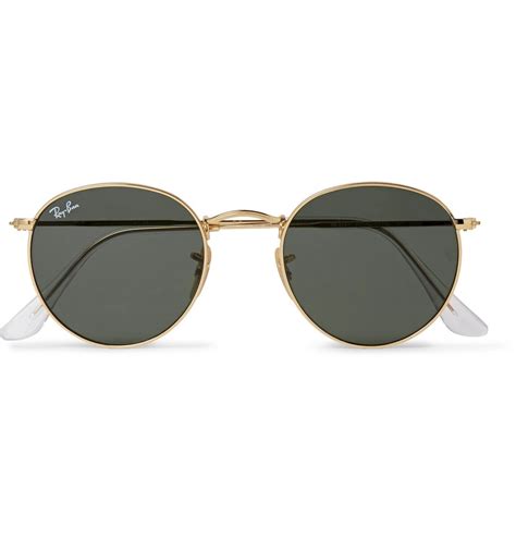 Ray-Ban - Round-Frame Gold-Tone Sunglasses - Gold Ray Ban